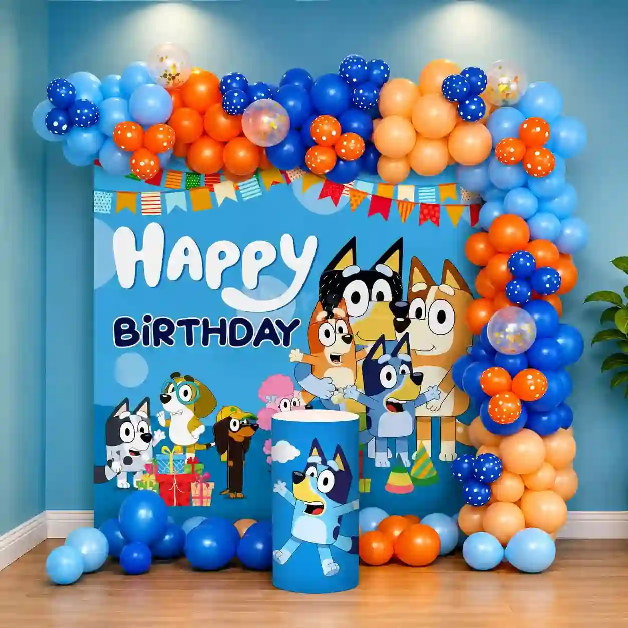 Bluey Theme Birthday Backdrop